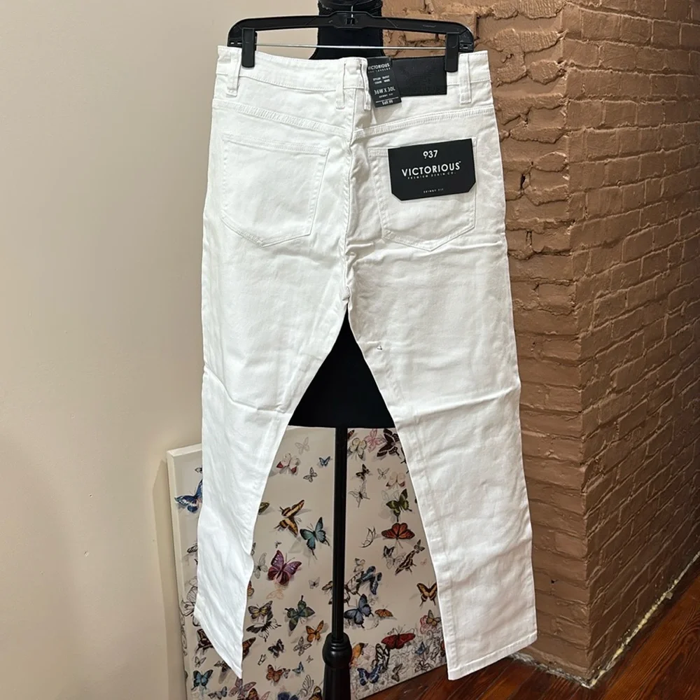 Victorious White Premium Jeans men size 36x30 - Picture 3 of 7